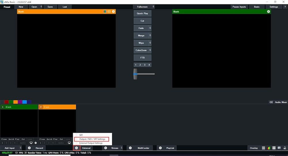 So stellen Sie den Video-Encoder und -Decoder in der Vmix-Software ein