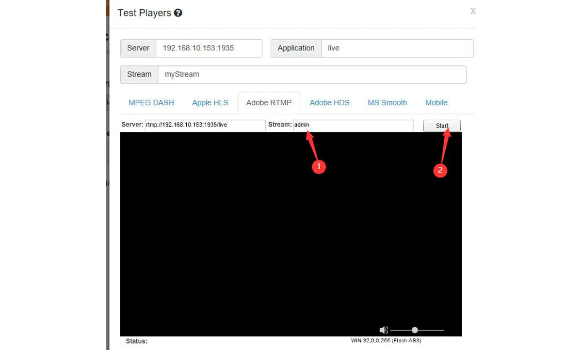 كيفية البث على Wowza بواسطة RTMP